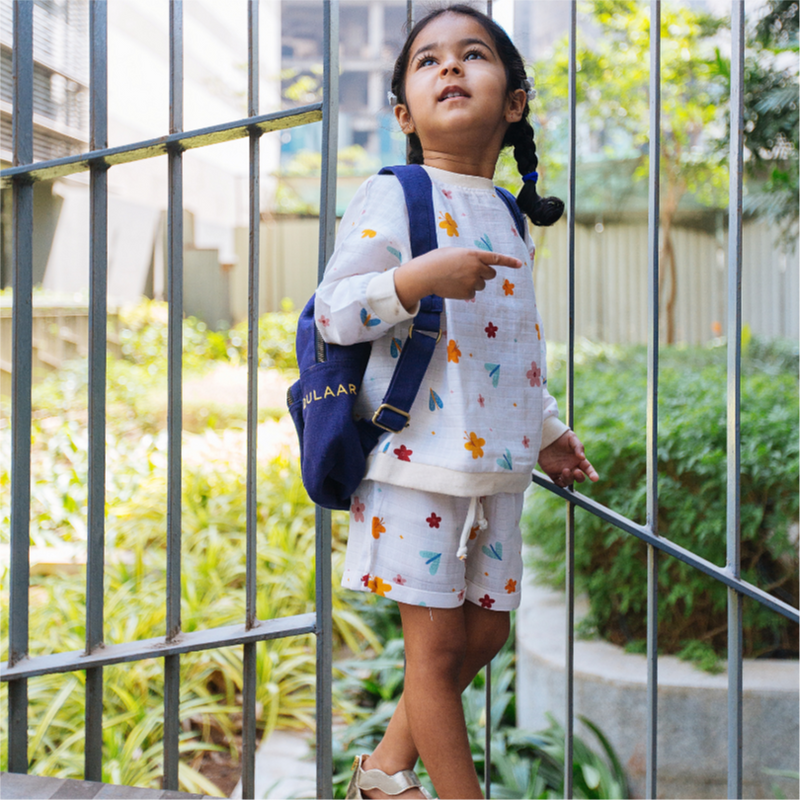 Organic Muslin Sweatshirt & Shorts Set