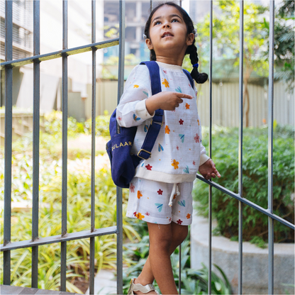 Organic Muslin Sweatshirt & Shorts Set