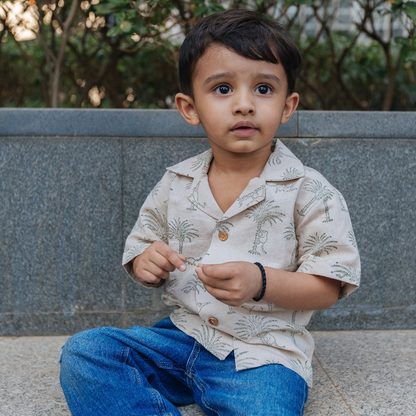 Cotton Linen Shirt | Hand-Block Printed