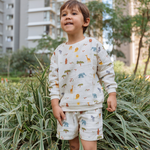 Organic Muslin Sweatshirt & Shorts Set