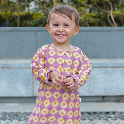 Chanderi Kurta Pyjama Set | Hand-Block Printed