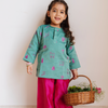 Chanderi Kurti Pants Set | Embroidered