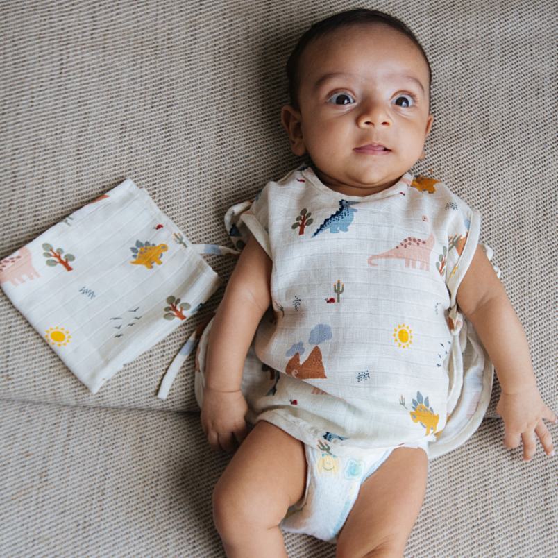 Organic Muslin Jhabla (Set of 2)