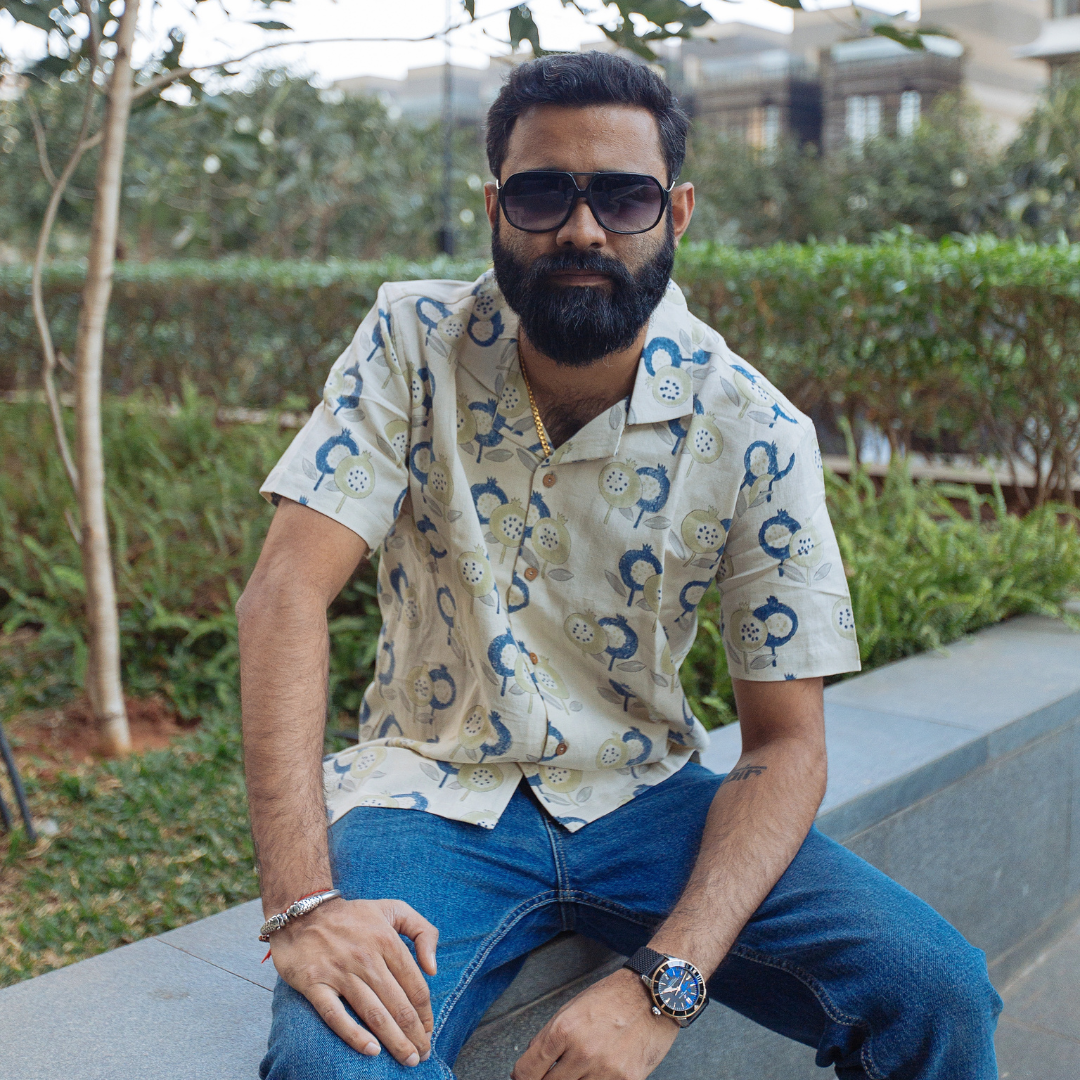 Cotton Linen Shirt | Hand-Block Printed (Adult)