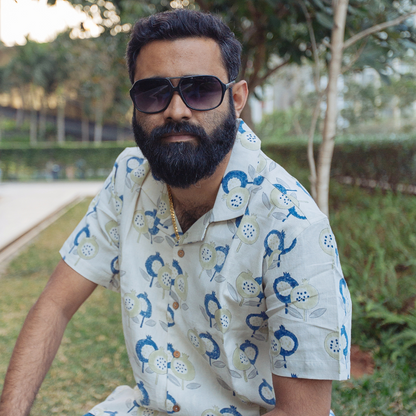 Cotton Linen Shirt | Hand-Block Printed (Adult)