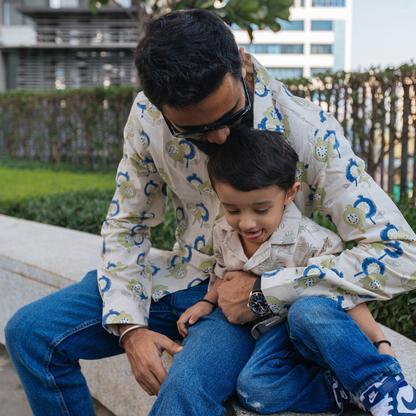 Cotton Linen Shirt | Hand-Block Printed