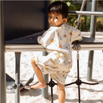 Organic Muslin Sweatshirt & Shorts Set