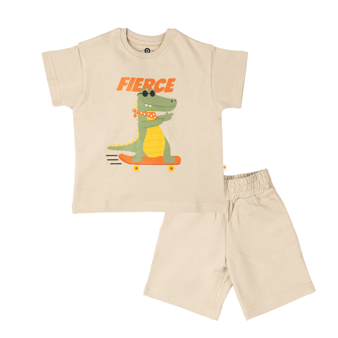 French Terry Tee & Shorts Co-ord Set