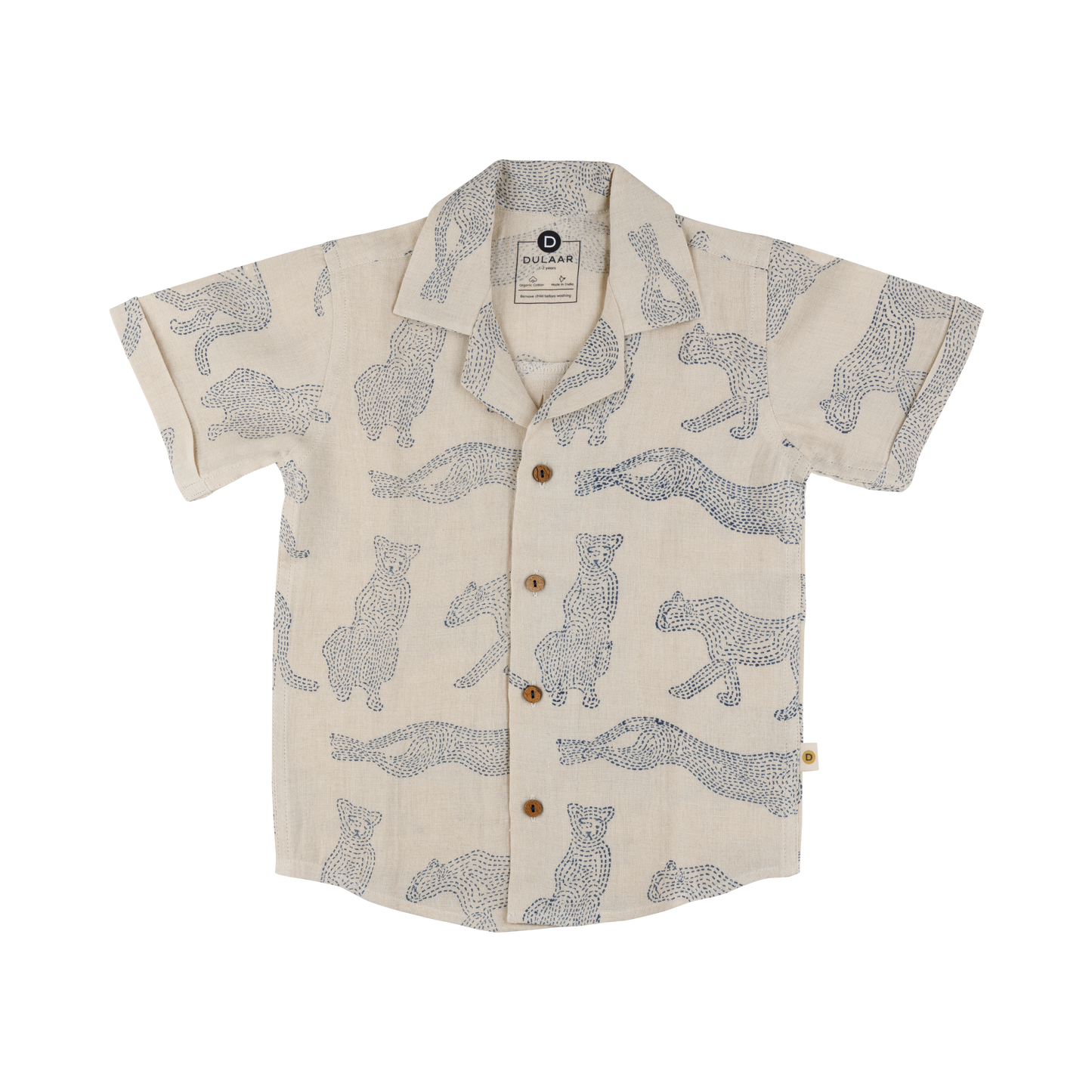 Cotton Linen Shirt | Hand-Block Printed