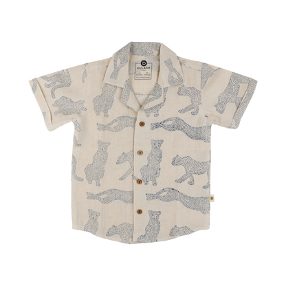 Cotton Linen Shirt | Hand-Block Printed