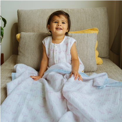 Organic Muslin Swaddle | Hand-Block Printed