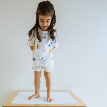 Organic Tee & Shorts Co-ord Set | Hand-Block Printed