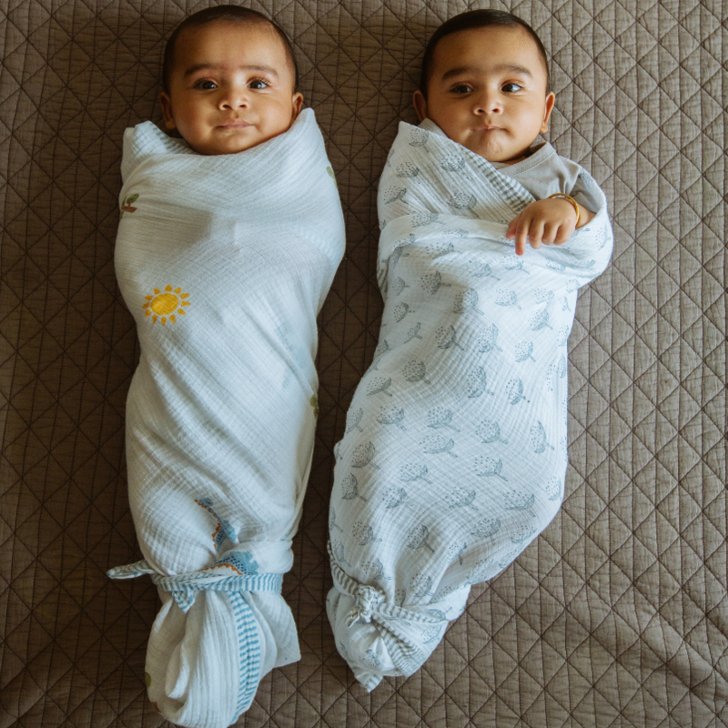 Organic Muslin Swaddle | Hand-Block Printed