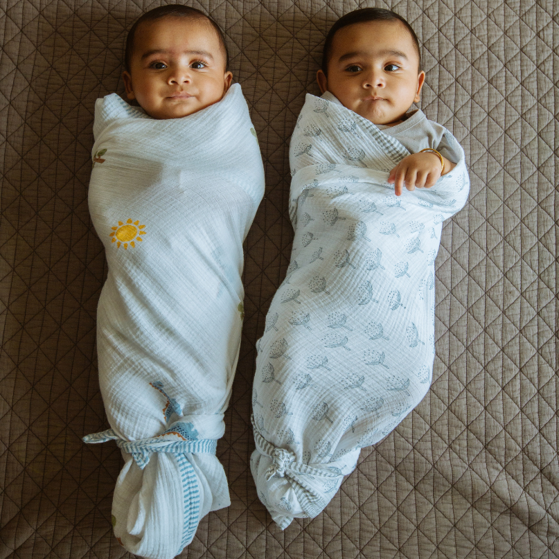 Organic Muslin Swaddle | Hand-Block Printed