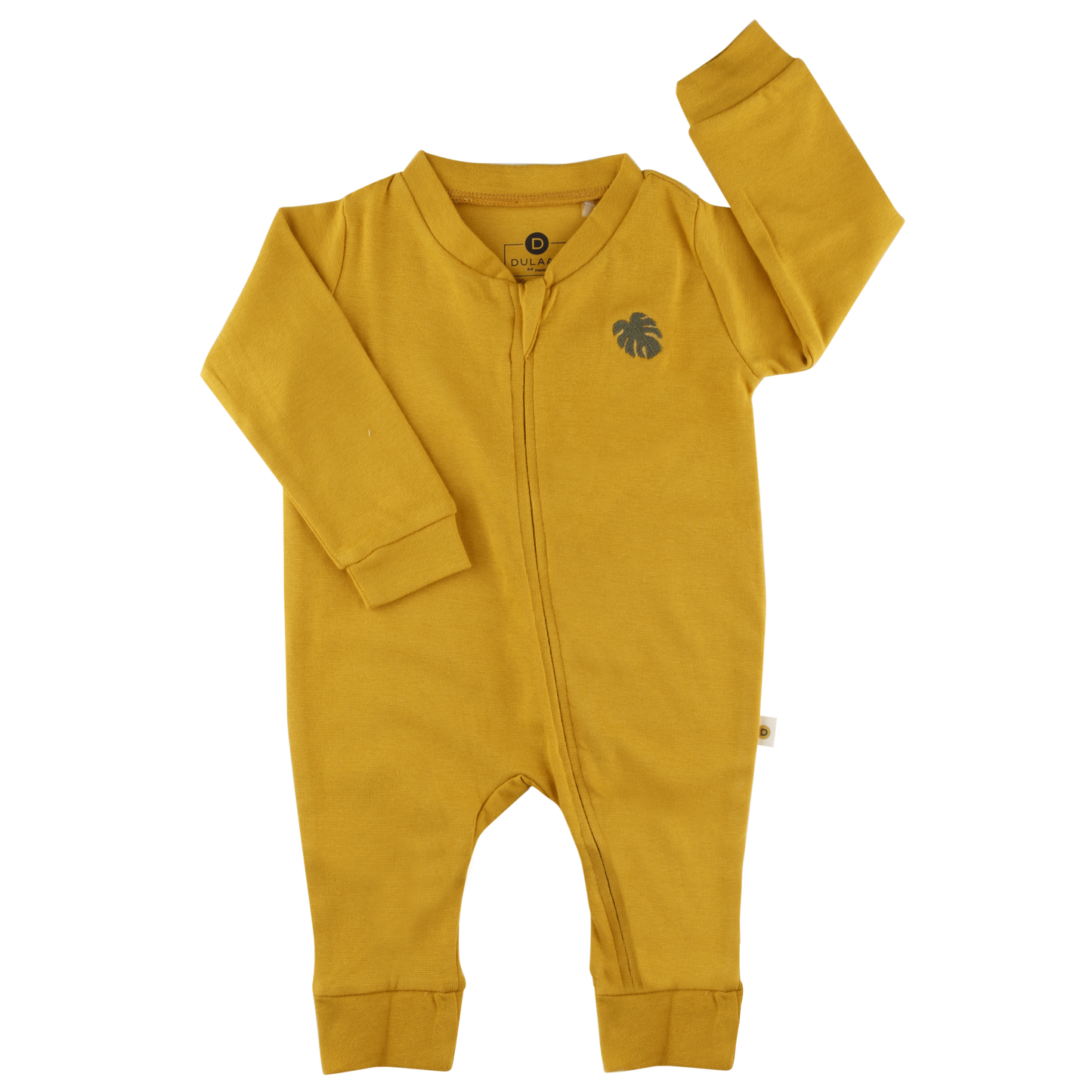 Made of soft, stretchy ribbed fabric, this works as a complete outfit. The long sleeves and pants make it comfortable in all weathers, and the 3/4th length zipper allows for easy wear Organic cotton organic muslin premium gift luxury gift sustainable clothes baby clothes baby gift newborn gift birthday gift onesie bodysuit