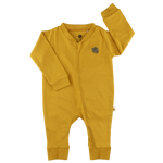 Made of soft, stretchy ribbed fabric, this works as a complete outfit. The long sleeves and pants make it comfortable in all weathers, and the 3/4th length zipper allows for easy wear Organic cotton organic muslin premium gift luxury gift sustainable clothes baby clothes baby gift newborn gift birthday gift onesie bodysuit