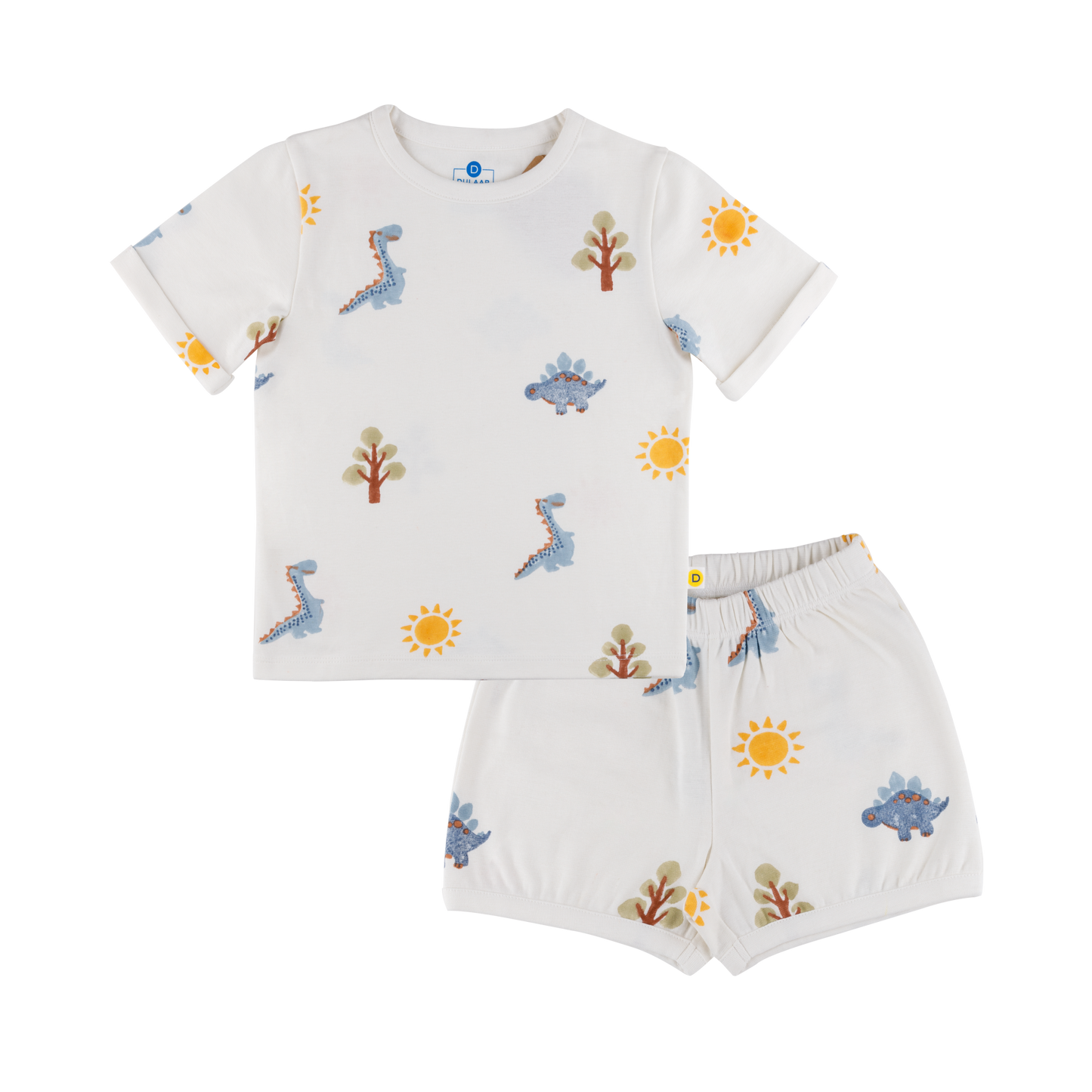 Organic Tee & Shorts Co-ord Set | Hand-Block Printed