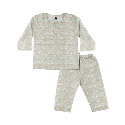 Mulmul Nightwear Set | Hand-Block Printed